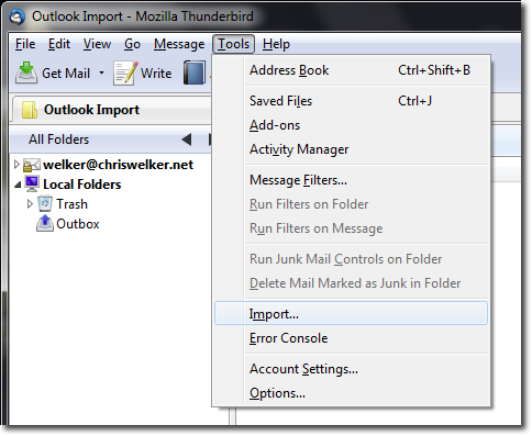 add a second email account to thunderbird for mac